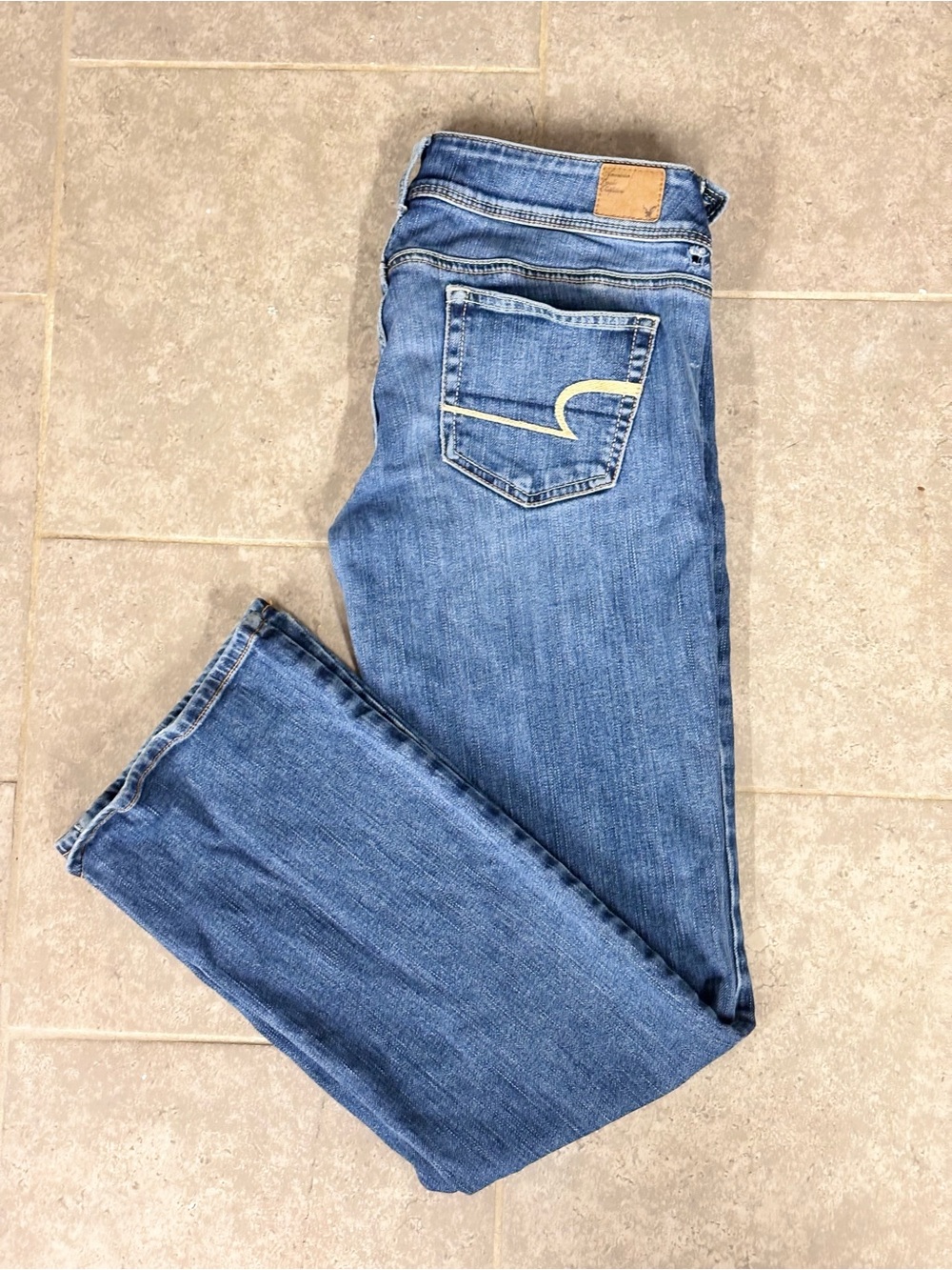 American Eagle Women's Slim Stretch Bootcut Blue Jeans Size 6